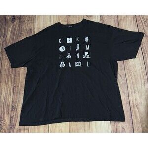 This Is Criminal Podcast True Crime Murder Morbid Graphic T Shirt 2XL XXL Black